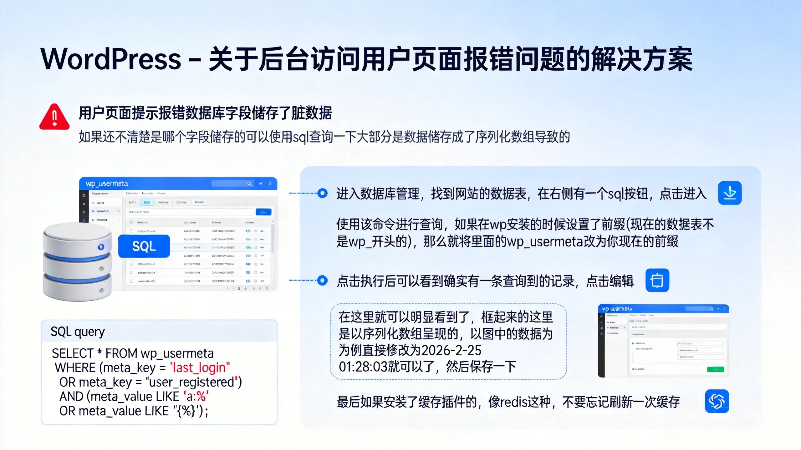 WordPress – 关于后台访问用户页面报错问题的解决方案-晚枫网络